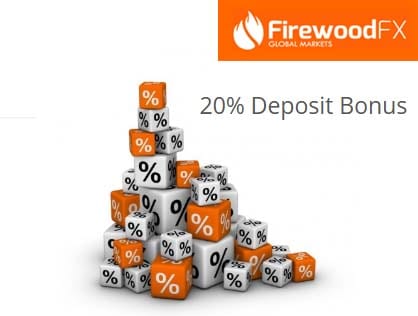 20% Tradable bonus up to $5000 – FirewoodFX