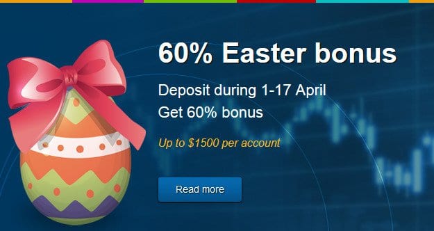 60% Forex Easter Bonus