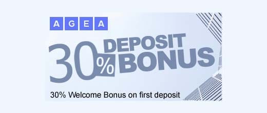 30% Welcome Deposit Bonus