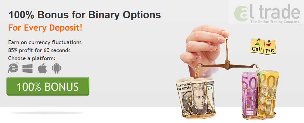 Binary options account bonus