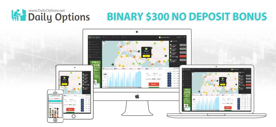 Binary $300 NO Deposit Bonus