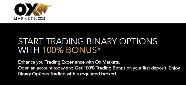 100% BINARY OPTIONS TRADING BONUS – OXMarkets