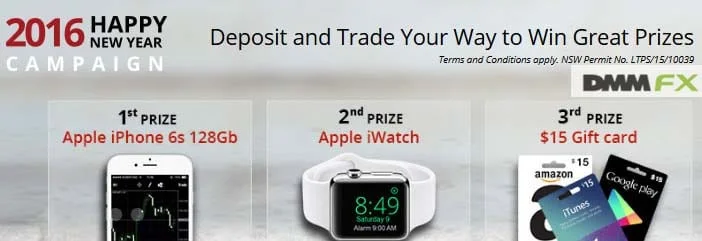 Win an iPhone, iWatch & Gift cards – DMM FX