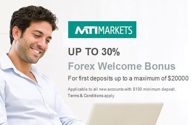 First Deposit 30% Bonus – MTI Markets