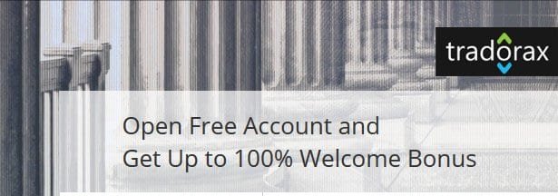 Tradorax Welcome Deposit Bonus 100%