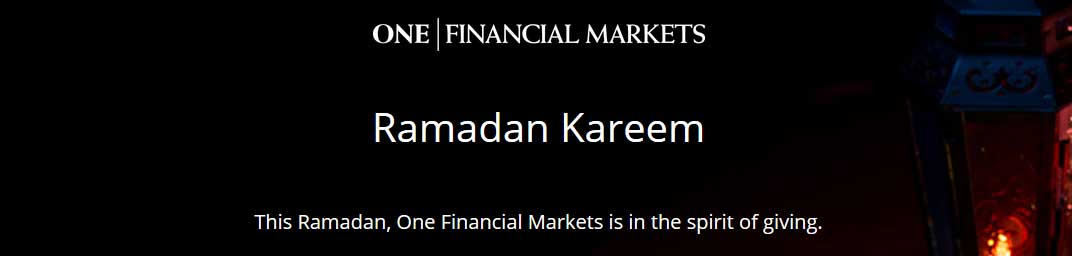 One Financial Markets Ramadan Kareem Bonus