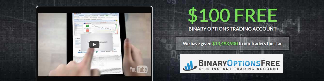 No deposit binary options get $100 for free
