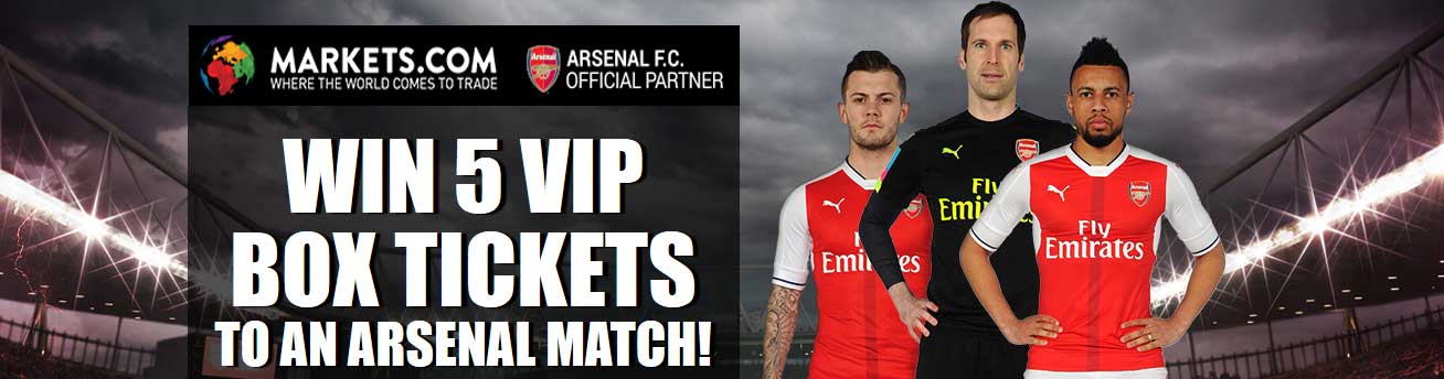 Win Arsenal F.C. VIP Tickets - Markets.com | All Forex Bonus