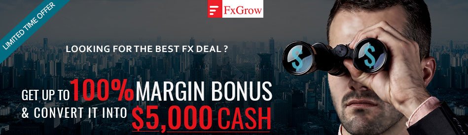 FXGrow Deposit Bonus as Margin