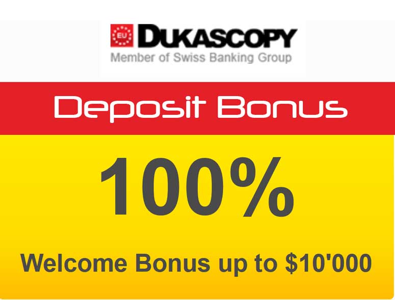 100% Welcome Deposit-Bonus – Dukascopy Europe