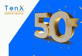 50% Deposit Bonus – TenX Prime