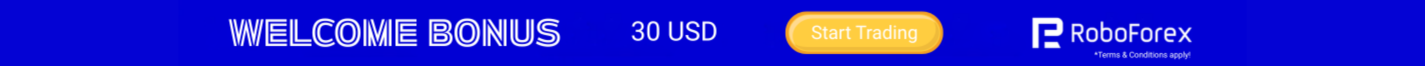 RoboForex $30 Welcome Bonus Promotion Banner